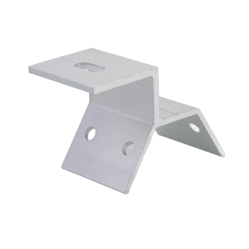 振動に強い構造固定用、デュアルボルトとセレーショングリップ付きアルミニウム合金クランプ - ソーラールーフクランプ