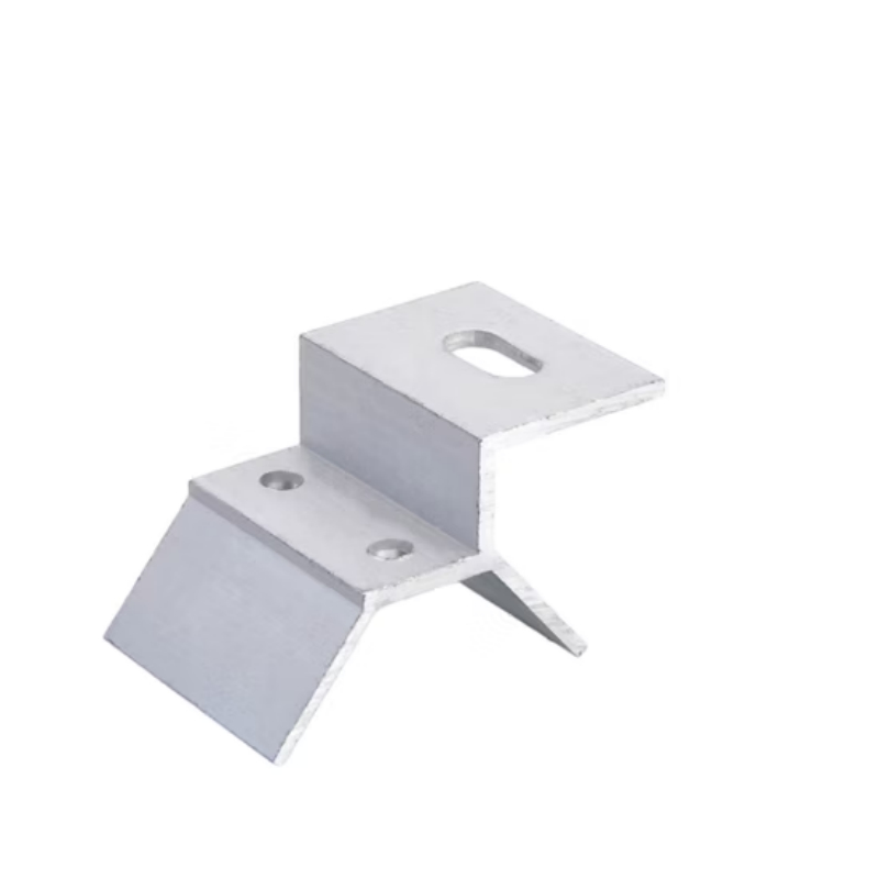 振動に強い構造固定用、デュアルボルトとセレーショングリップ付きアルミニウム合金クランプ - ソーラールーフクランプ