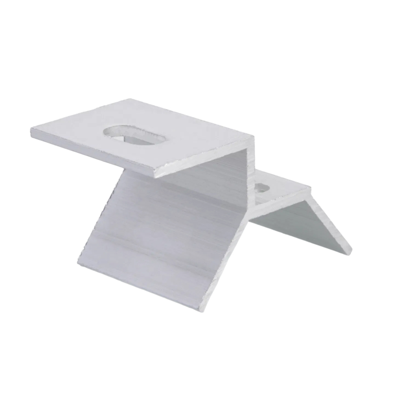 振動に強い構造固定用、デュアルボルトとセレーショングリップ付きアルミニウム合金クランプ - ソーラールーフクランプ