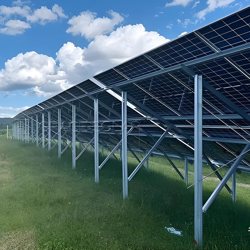 太陽光発電地上設置構造 地面スクリュー基礎 太陽光発電所用ソーラー地上設置システム